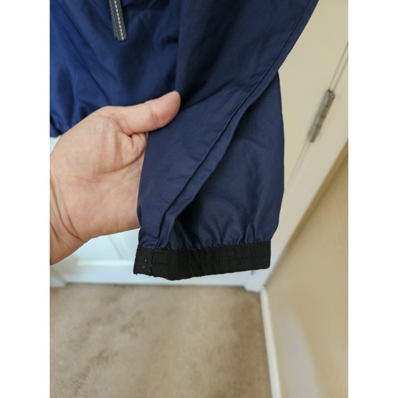 Nike Men's Blue Windbreaker Hoodie Jacket #56323 1/4 Zip Orange Logo, Size XL - Picture 7 of 11